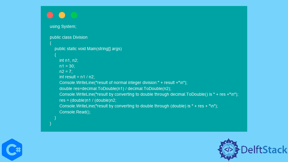 get-double-value-by-dividing-two-integers-in-c-delft-stack